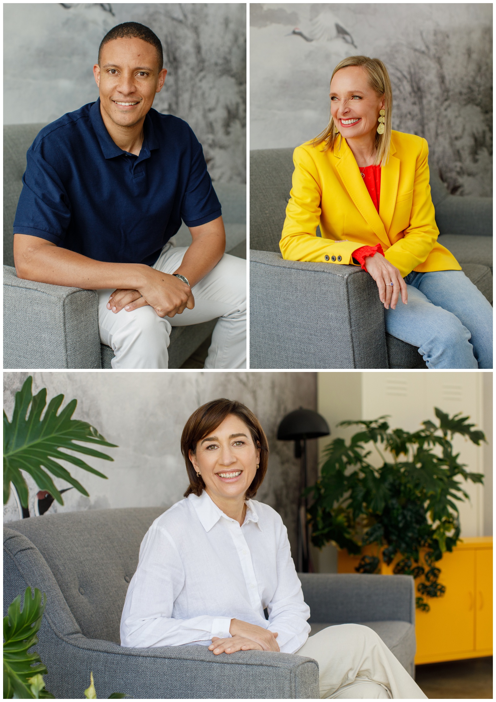 More relaxed, lifestyle portraits photographed in natural light.